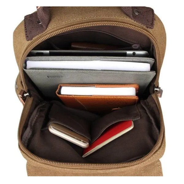 Рюкзак текстильный унисекс Vintage Бежевый