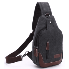 Сумка текстильна через плече Чорна Vintage